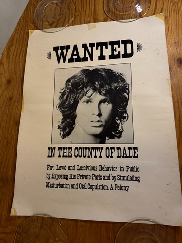 Vintage wanted jim morrison - jim, in