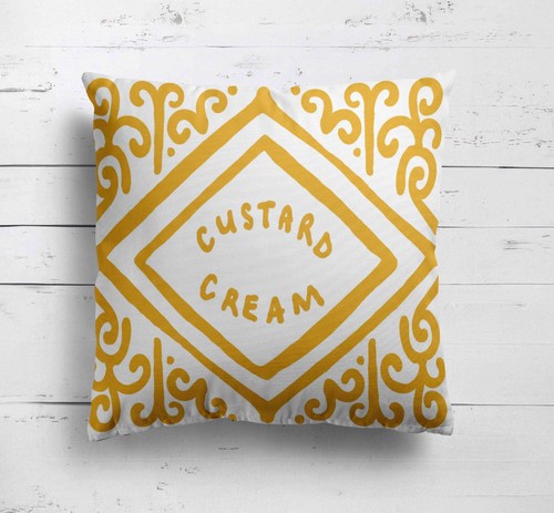 Custard cream cushion - cream,