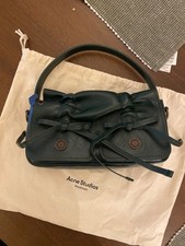 acne studios multipocket micro bag with bows new dark green
