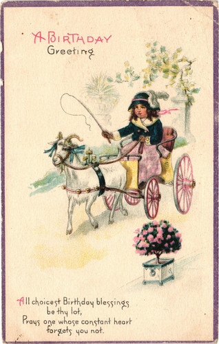1917 birthday greetings goat - 1917,