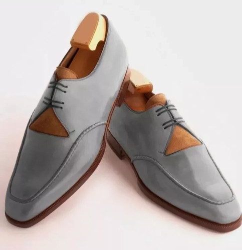 Handmade men grey leather - handmade,