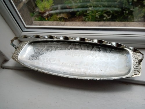 Long vintage metal serving - long,