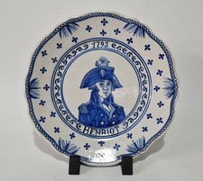 French Desvres Faience Plate -