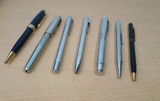 Mixed Lot Of Rollerball Pens Bundle Silver Working Spares Part