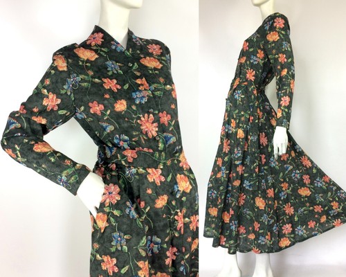Liberty 80s wool dress - 80s,