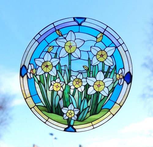 Flowers decorative stained - flowers,