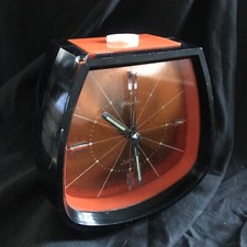 Vintage Retro Rhythm Alarm Clock - Orange & Black Non Working