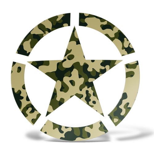 Army military star sticker - army,