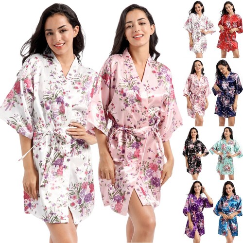 Satin robe wedding bride - robe,