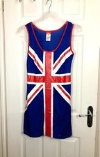 Rubies Womens Ginger Spice / Spice Girls Union Jack Mini Dress Size Medium 12-14