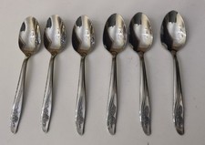 6 ONEIDA ONEIDACRAFT STAINLESS STEEL 13cm ROSEANNE TEASPOON TEA SPOONS CUTLERY