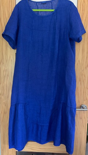 Dreams cobalt blue linen - blue,