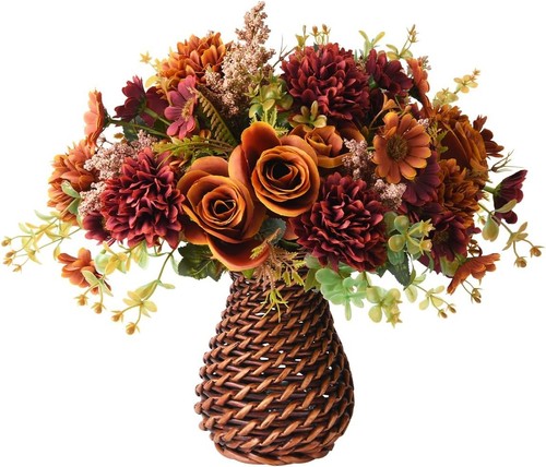 Artificial flowers with - with, vase