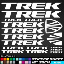 17x TREK Vinyl Decal Stickers Sheet Bike Frame Cycling Cycle Bicycle MX MTB NEW