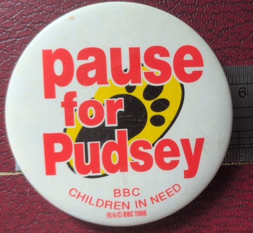Vintage pin badge pause for - vintage,