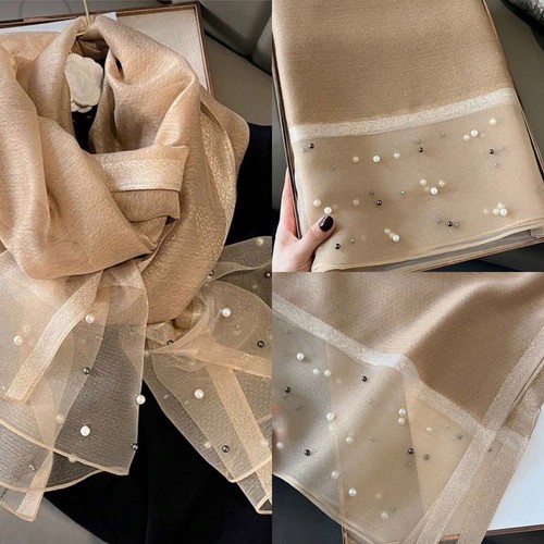 Champagne beige colour scarf - colour,