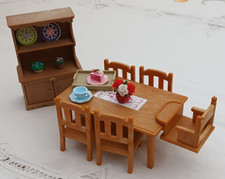 Sylvanian Families Dining Table And Welsh Dresser