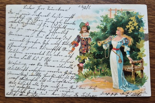 1901 german postcard - german, leipzig