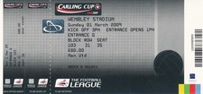 TICKET: LEAGUE CUP FINAL 2009 Tottenham v Manchester United - UNUSED, EXCELLENT