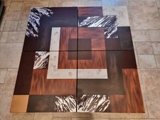 4x LARGE Hand Painted Canvas