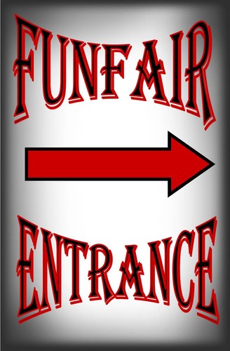 Funfair entrance vintage - funfair,