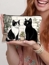 🖤 Tuxedo Cat Cosmetic Bag