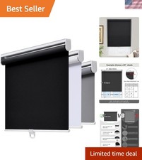 Black 23" W x 72" H Cordless