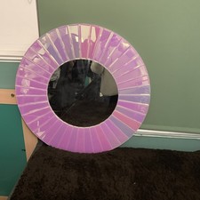 Dunelm Round iridescent pink