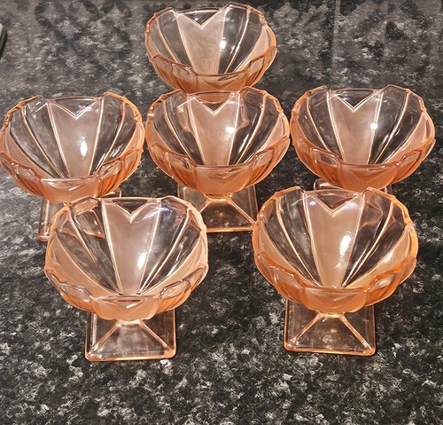 Vintage art deco pink - deco, glass