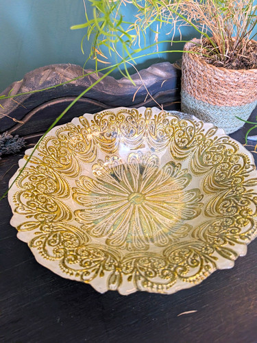 Vintage gold foil clear - clear, glass