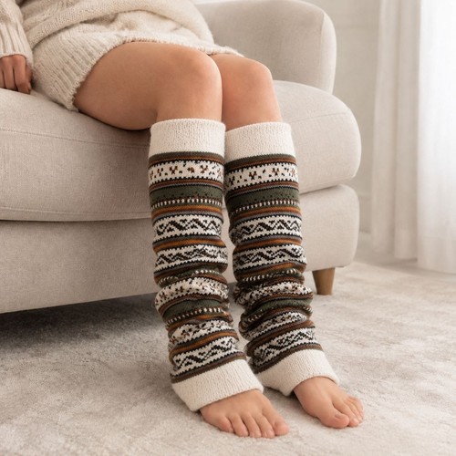 Ladies wool leg warmers - wool,