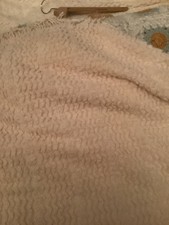 Light Peach Vintage Candle wick Bedspread With Fringing Double