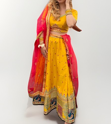 Yellow lehnga indian - yellow,