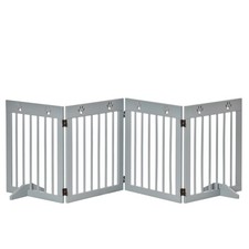 PawHut Pet Gate 4 Panel Wooden