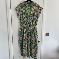 Joules Green Floral Dress Size