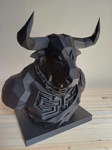 Printed low poly minotaur - 3d,