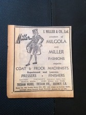 m1-5 1949 Advert I Miller & Co Ltd Tresham Works Hackney Machinists
