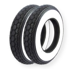 Vespa Lambretta LML Scooter Continental K62 Whitewall Tyre 350 X 10 x2 Bundle