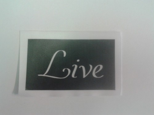 Live word stencils for etching