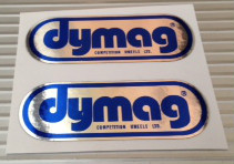 DYMAG MAGNESIUM WHEEL CHROME WHEEL DECALS STICKERS X 2
