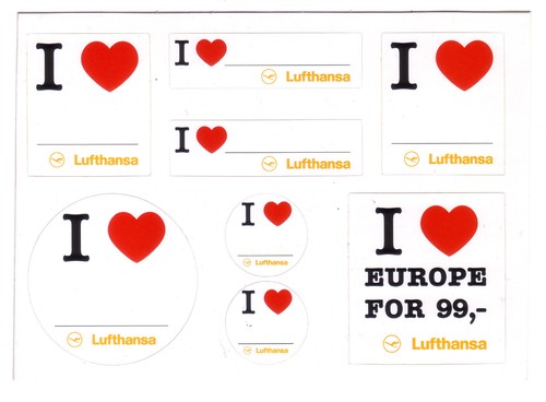 Lufthansa sticker postcard i - lufthansa,