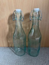 2 x  500ml Glass 10 Sided