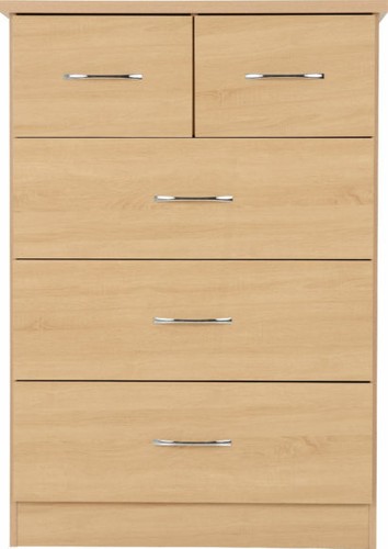 Oak effect 2 drawer chest - oak,