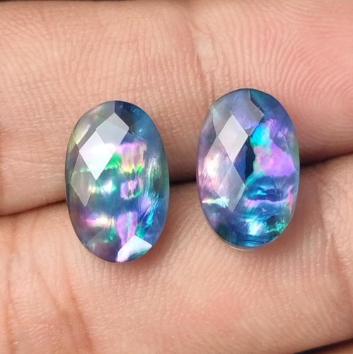 Ammolite stone doublet - stone,