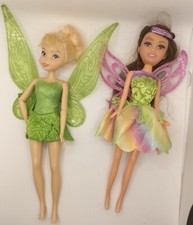 Disney Tinkerbell Flutter Wing And Zura Sparkle Girlz Fairy Dolls. 