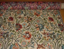 Jacobean Floral Tapestry Fabric Curtain Upholstery Cushion Soft Furnishing