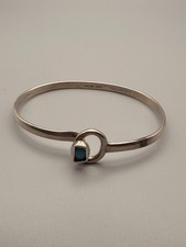 Vintage Sterling Silver Turquoise Bangle