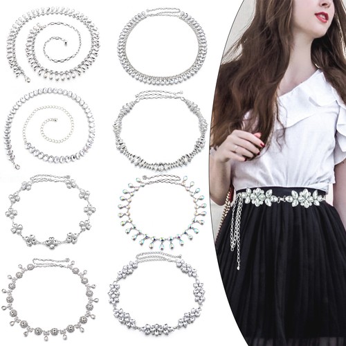 Diamante rhinestone belt - diamante, large