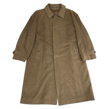 Burberry Pure Cashmere Overcoat Long Smart Button Brown Mens XL 54