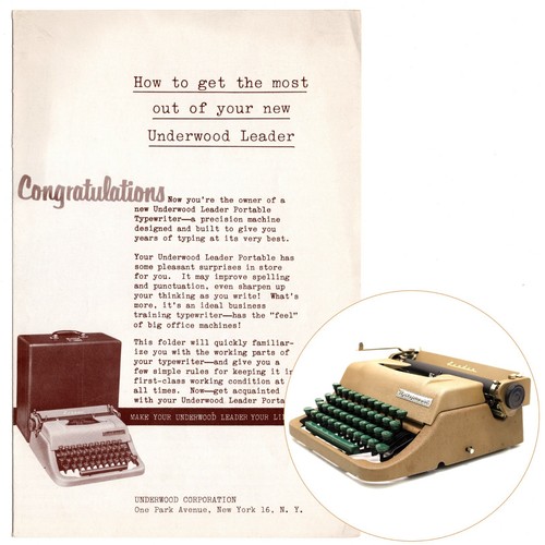 Underwood leader typewriter - underwood,